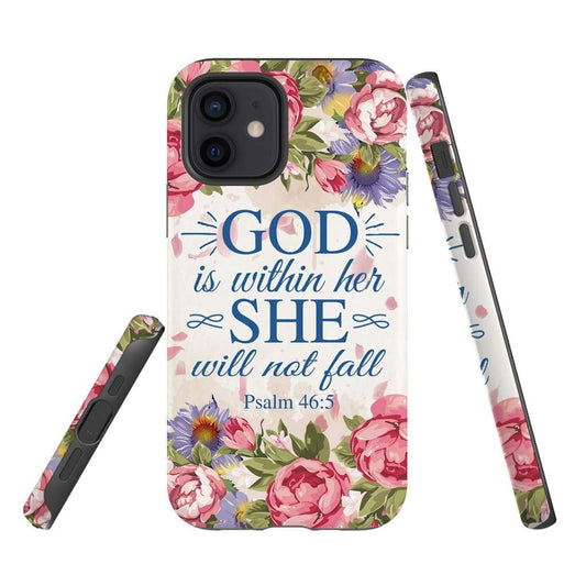 Psalm 465 God Is Within Her She Will Not Fall Phone Case - Bible Verse Phone Cases - Iphone Samsung Phone Case