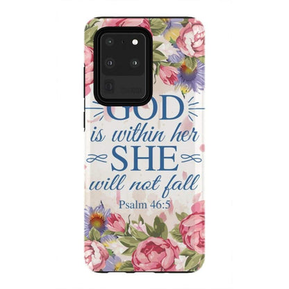 Psalm 465 God Is Within Her She Will Not Fall Phone Case - Bible Verse Phone Cases - Iphone Samsung Phone Case