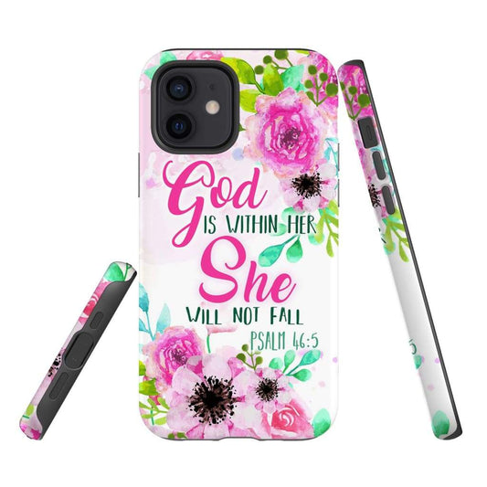 Psalm 465 God Is Within Her She Will Not Fall Phone Case - Scripture Phone Cases - Iphone Cases Christian