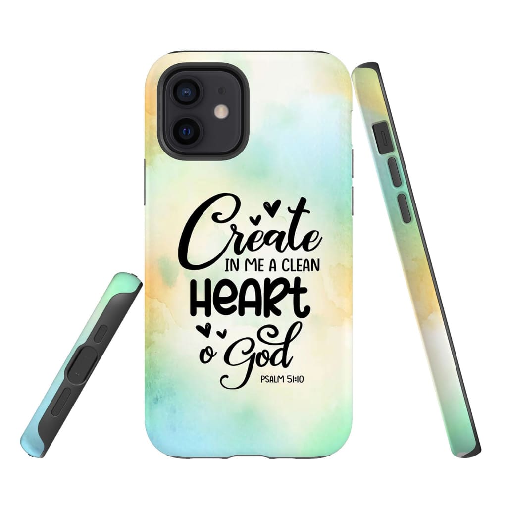 Psalm 5110 Create In Me A Clean Heart - O God Phone Case - Inspirational Bible Scripture iPhone Cases