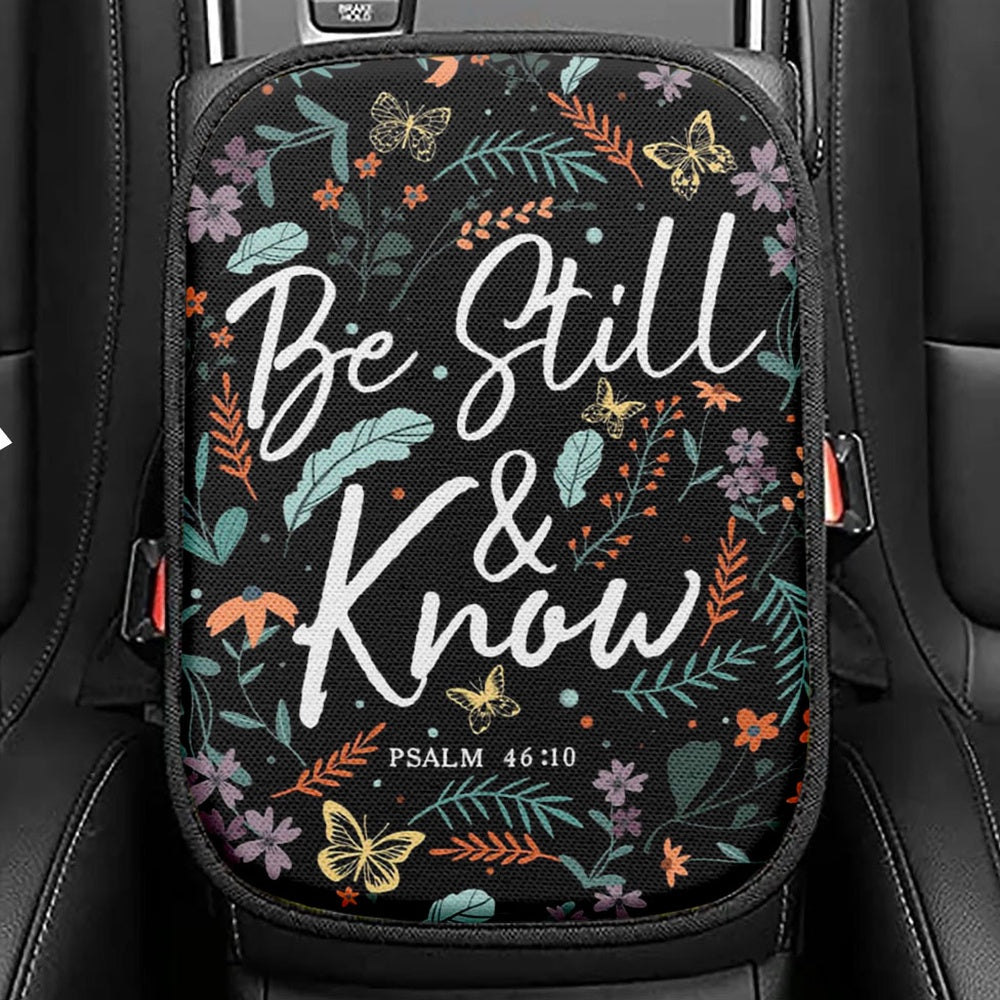 Psalm 5110 Create In Me A Clean Heart 1 Seat Box Cover, Christian Car Center Console Cover, Religious Car Interior Accessories