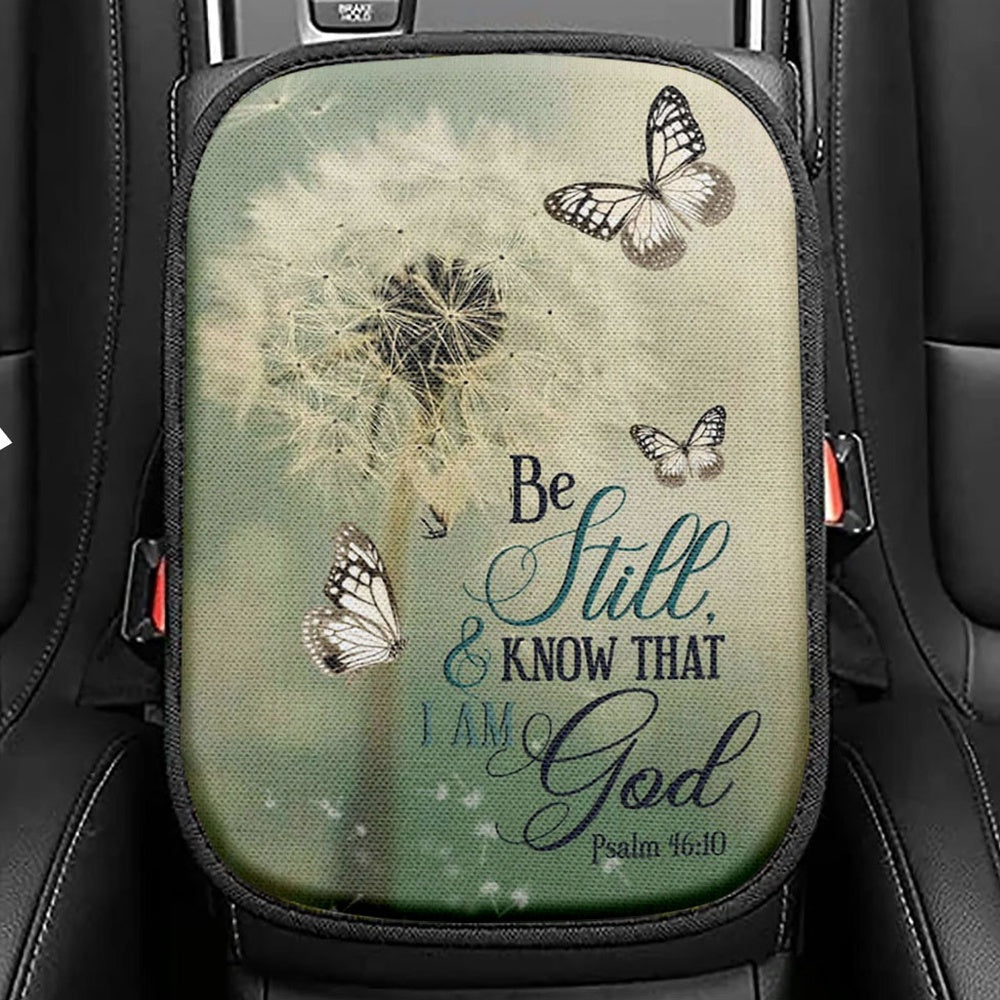 Psalm 5110 Create In Me A Clean Heart 2 Seat Box Cover, Christian Car Center Console Cover, Religious Car Interior Accessories
