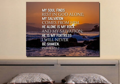 Psalm 621-2 Canvas Wall Art Print - Christian Canvas Wall Art