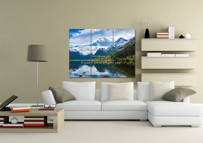 Psalm 9111 Command Angels To Guard You & Lake Wall Art - Christian Canvas Wall Art