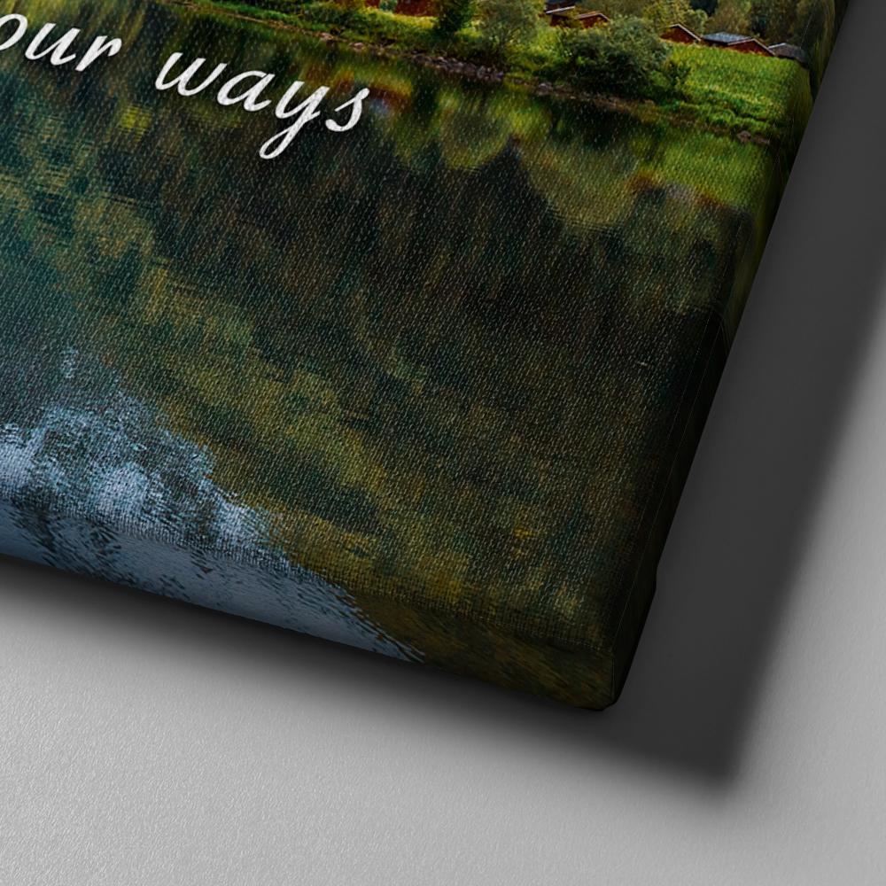 Psalm 9111 Command Angels To Guard You & Lake Wall Art - Christian Canvas Wall Art