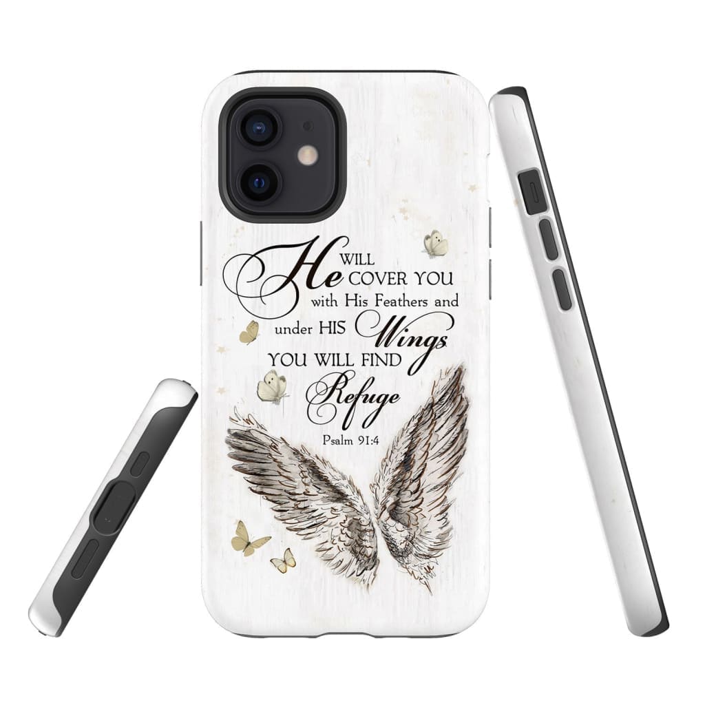 Psalm 914 He Will Cover You With His Feathers Phone Case - Christian Phone Cases - Religious Phone Case