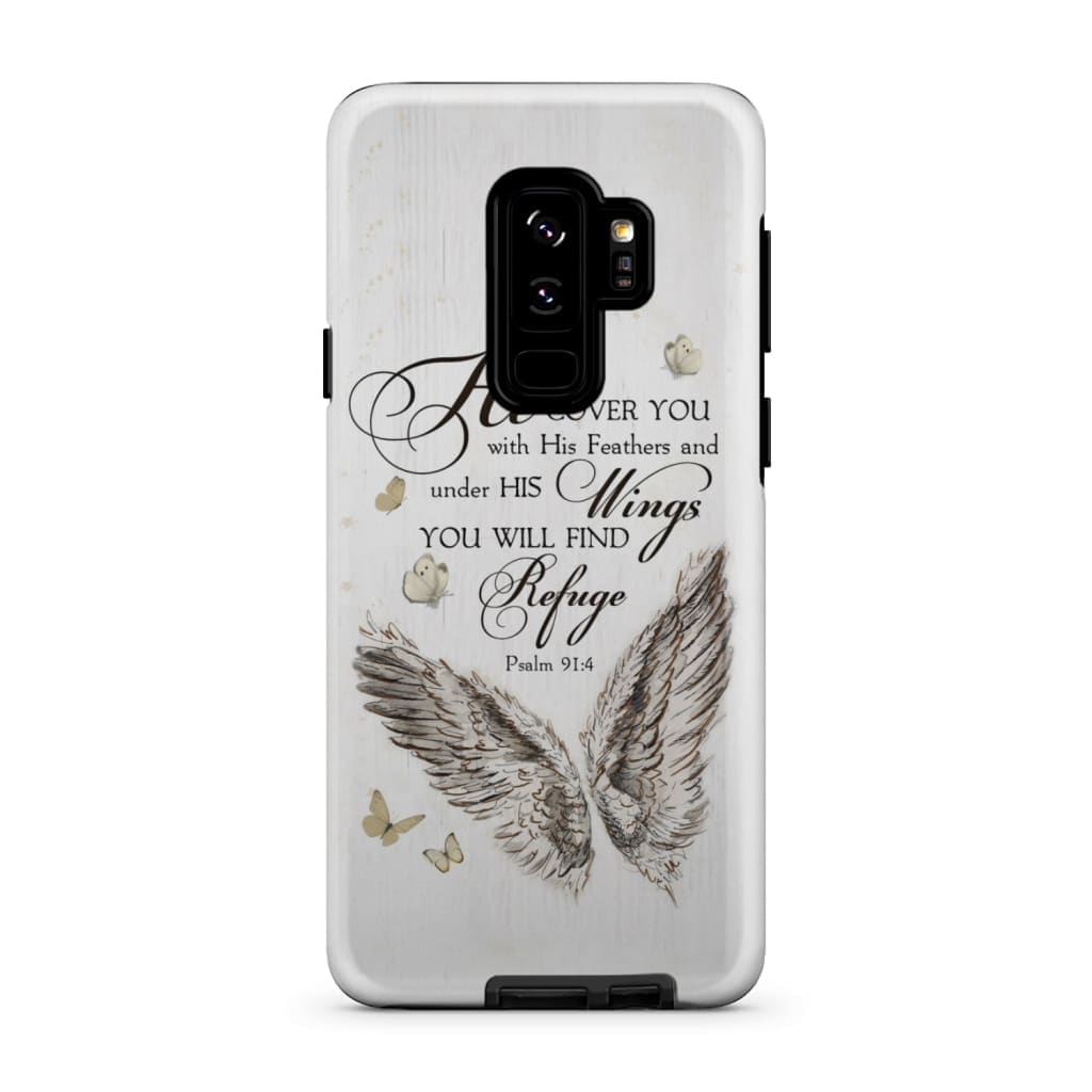 Psalm 914 He Will Cover You With His Feathers Phone Case - Christian Phone Cases - Religious Phone Case