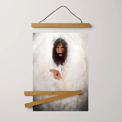 Psalm 91 Hanging Canvas Wall Art - Jesus Picture - Jesus Portrait Canvas - Religious Canvas