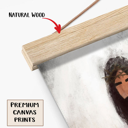 Psalm 91 Hanging Canvas Wall Art - Jesus Picture - Jesus Portrait Canvas - Religious Canvas