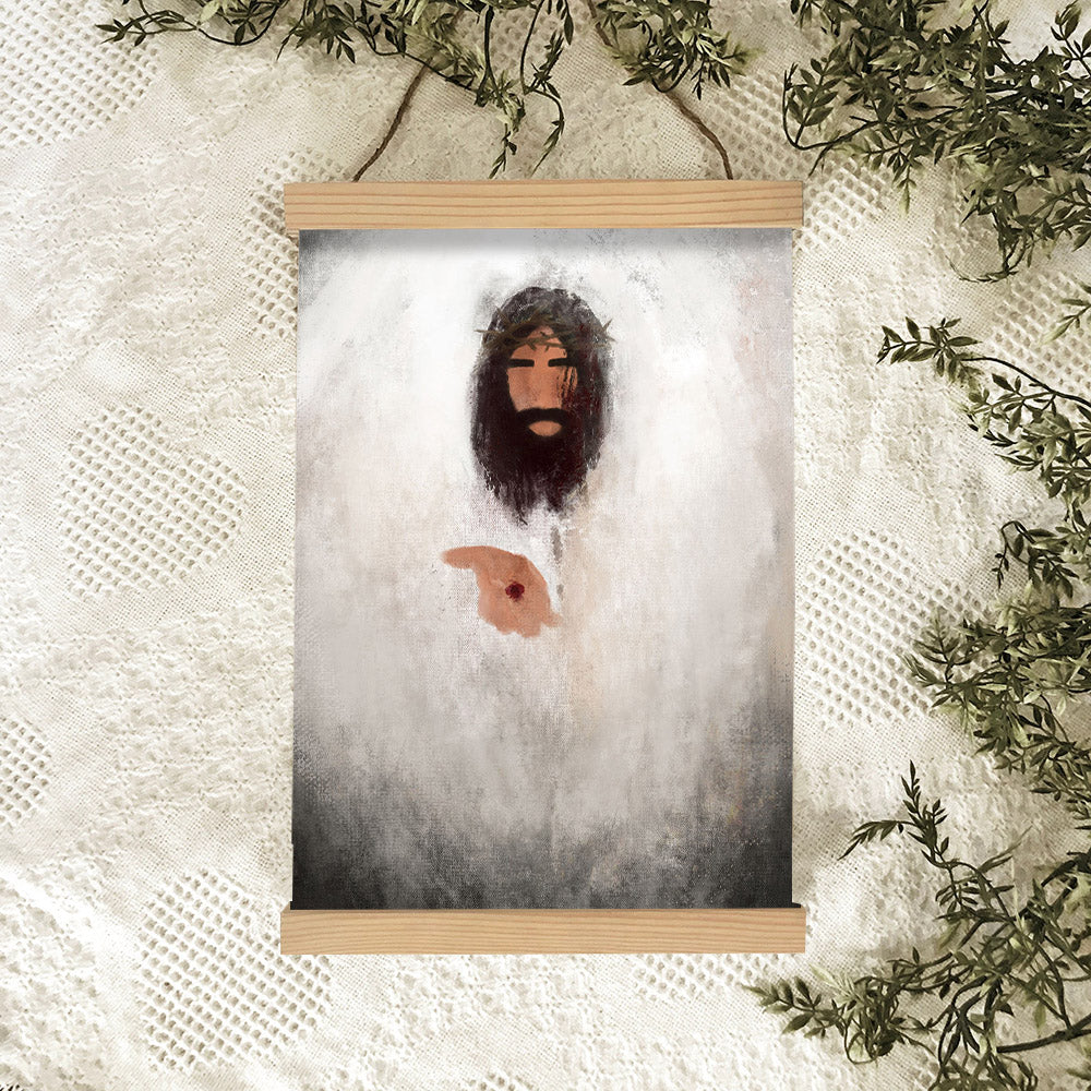 Psalm 91 Hanging Canvas Wall Art - Jesus Picture - Jesus Portrait Canvas - Religious Canvas