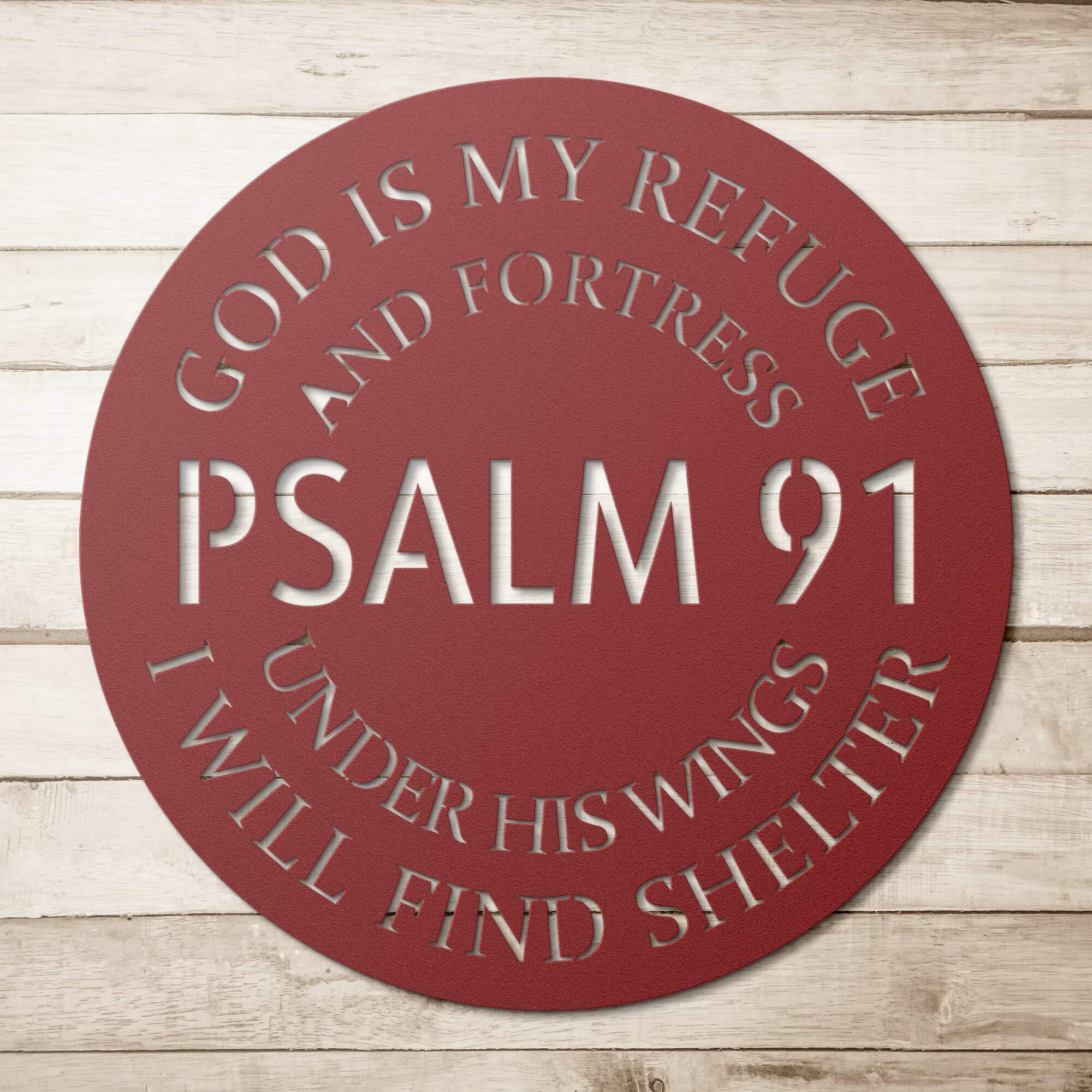 Psalm 91 Metal Sign - Christian Metal Wall Art - Religious Metal Wall ...