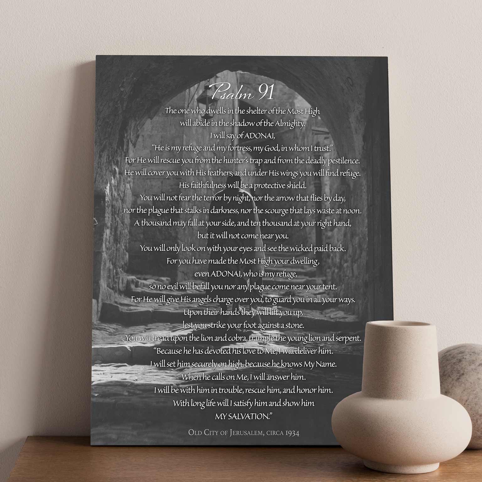 Psalm 91 The Prayer Of Protection Canvas Wall Art - Gallery Wrapped Canvas Art