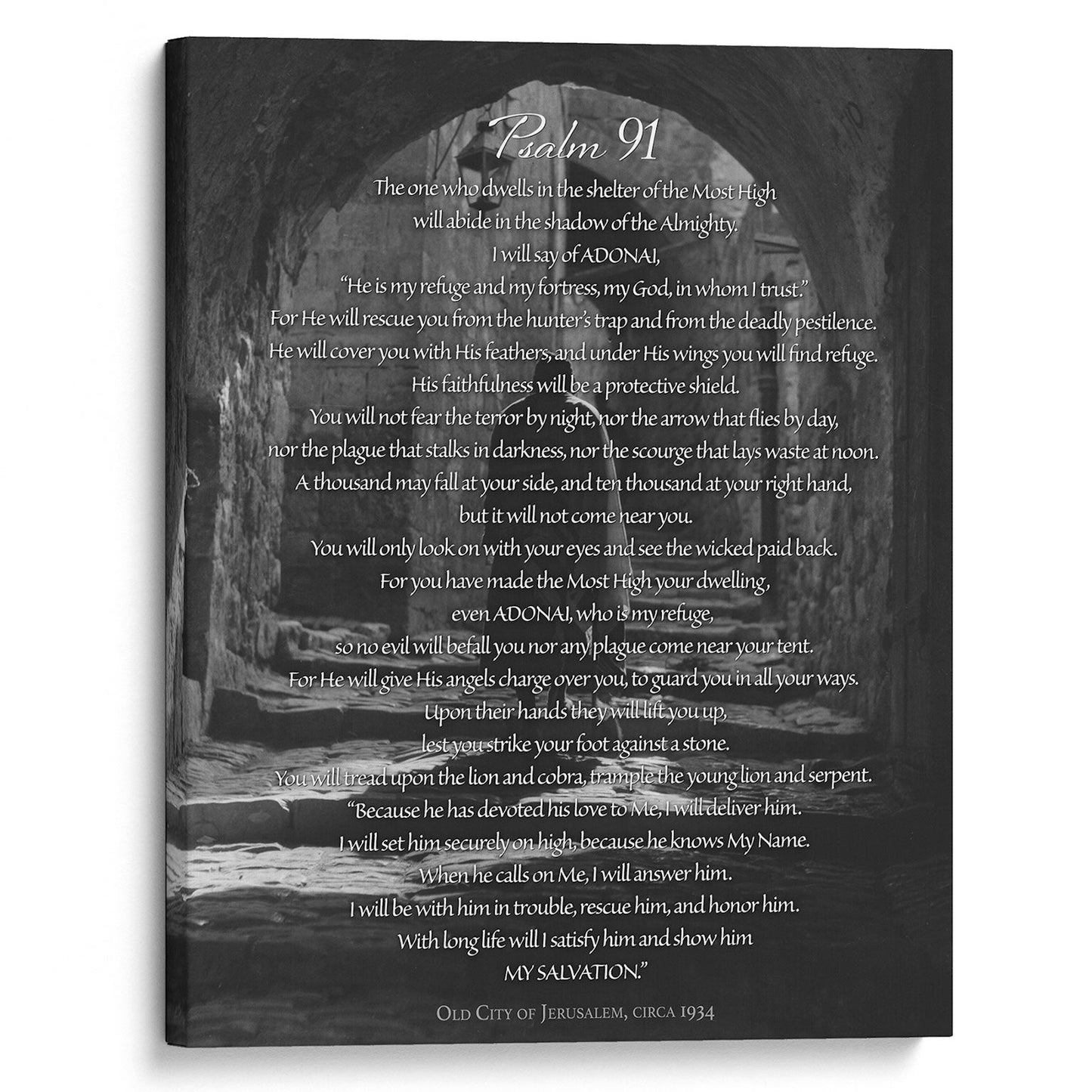 Psalm 91 The Prayer Of Protection Canvas Wall Art - Gallery Wrapped Canvas Art