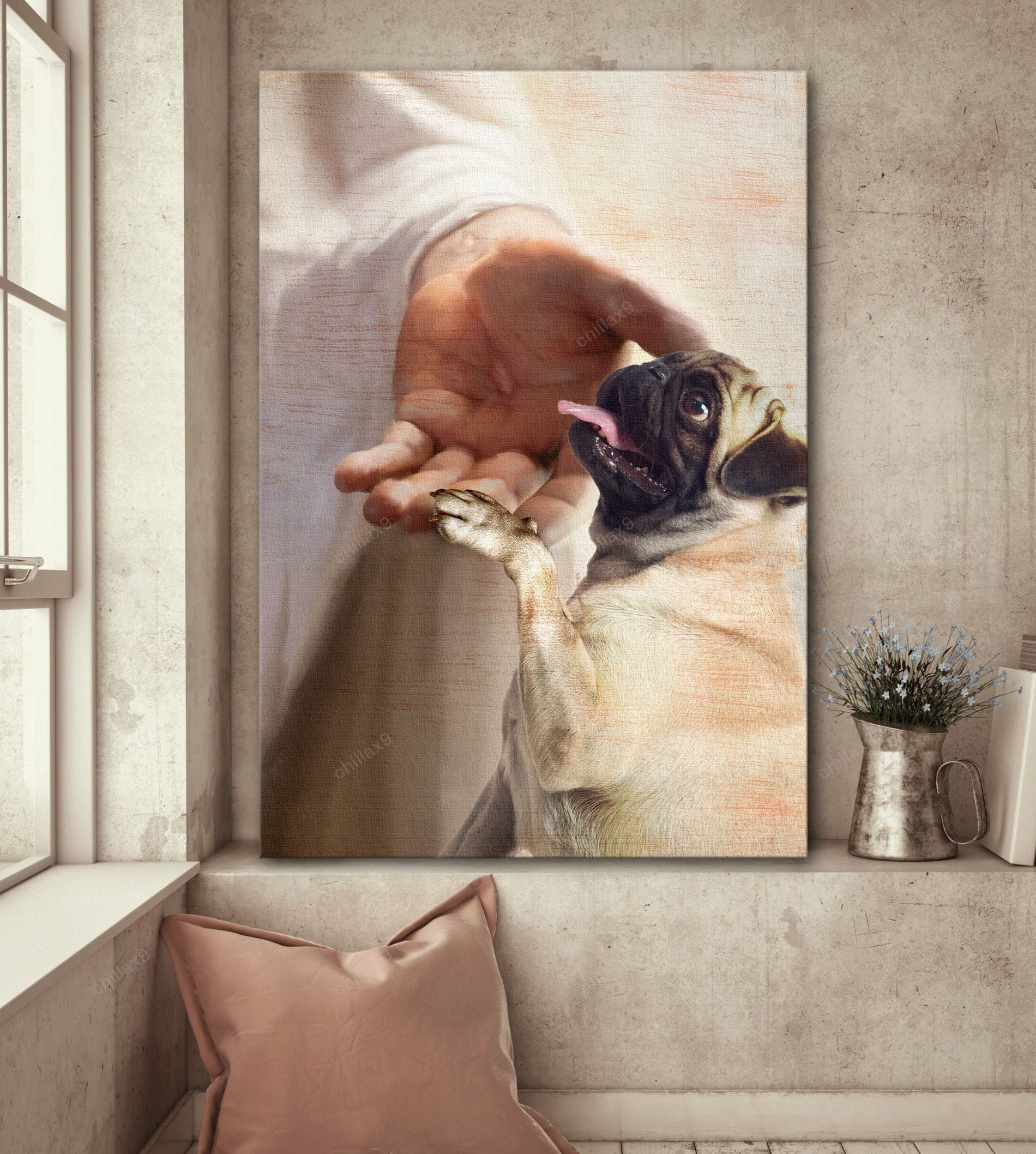 Pug - Take My Hand Canvas - Canvas Decor Ideas