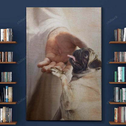 Pug - Take My Hand Canvas - Canvas Decor Ideas