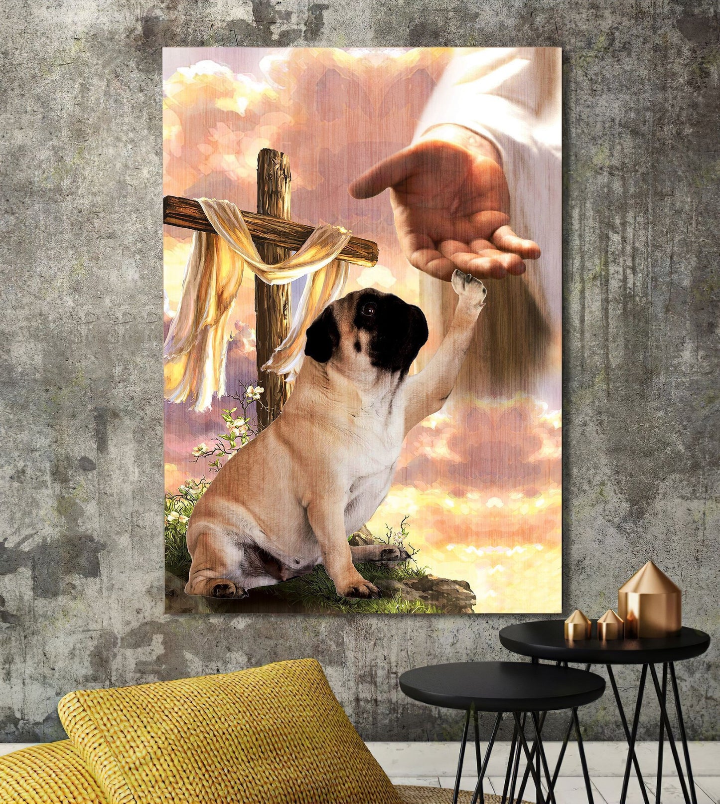 Pug God Hand Canvas - Canvas Decor Ideas