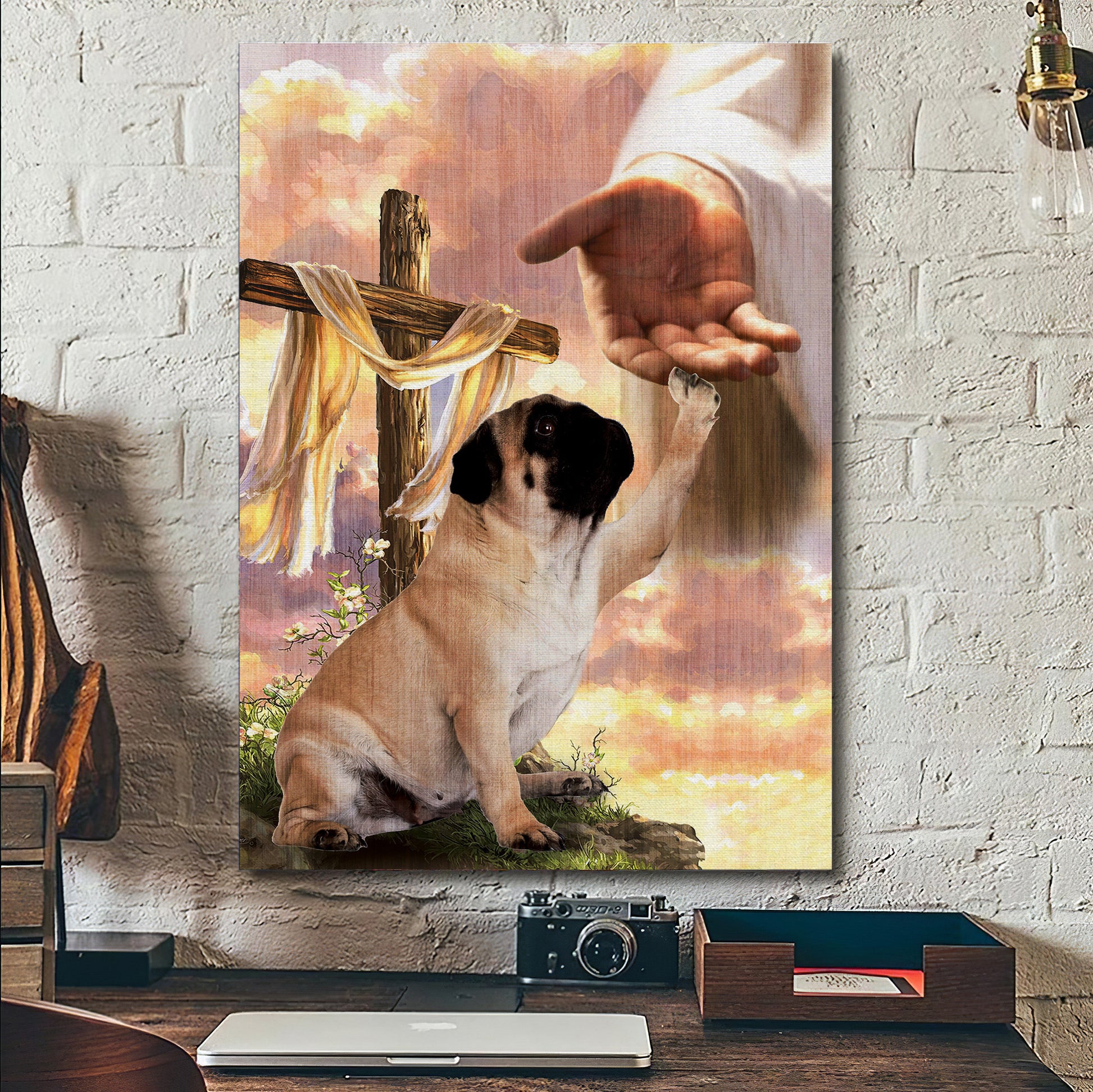 Pug God Hand Canvas - Canvas Decor Ideas