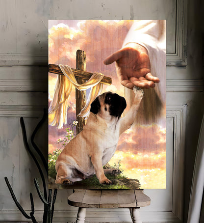 Pug God Hand Canvas - Canvas Decor Ideas