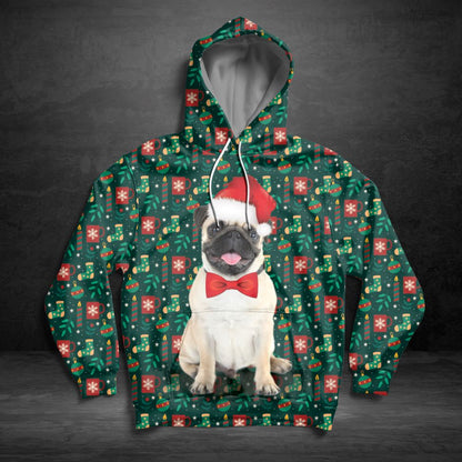 Pugger Up All Over Print 3D Hoodie For Men And Women, Best Gift For Dog lovers, Best Outfit Christmas