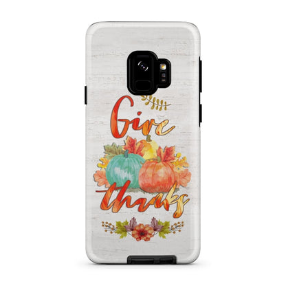 Pumpkin - Thanksgiving - Give Thanks Phone Case - Inspirational Bible Scripture iPhone Cases