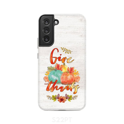 Pumpkin - Thanksgiving - Give Thanks Phone Case - Inspirational Bible Scripture iPhone Cases