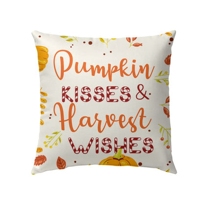 Pumpkin Kisses And Harvest Wishes Christian Pillow