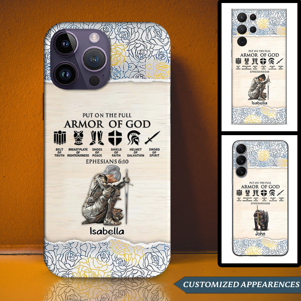 Put On The Full Armor Of God Personalized Personalized Phone Case - Christian Phone Case - Bible Verse Phone Case