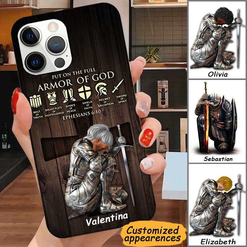 Put On The Full Armor Of God Personalized Phone Case - Christian Phone Case - Bible Verse Phone Case
