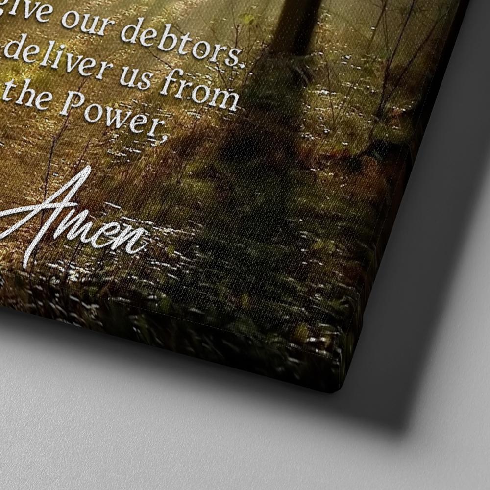 Quiet Forest & The Lords Prayer Wall Art - Christian Canvas Wall Art