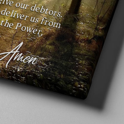 Quiet Forest & The Lords Prayer Wall Art - Christian Canvas Wall Art