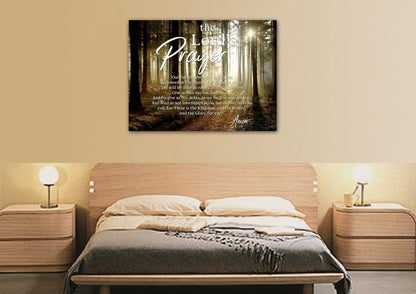 Quiet Forest & The Lords Prayer Wall Art - Christian Canvas Wall Art