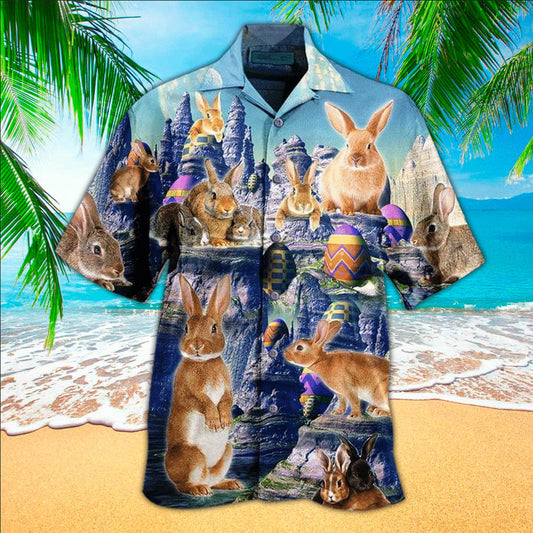 Rabbit Happy Easter Hawaiian Shirt - Easter Hawaiian Shirts For Men & Women