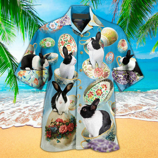 Rabbit Happy Easter Hawaiian Shirt 1 - Easter Hawaiian Shirts For Men & Women