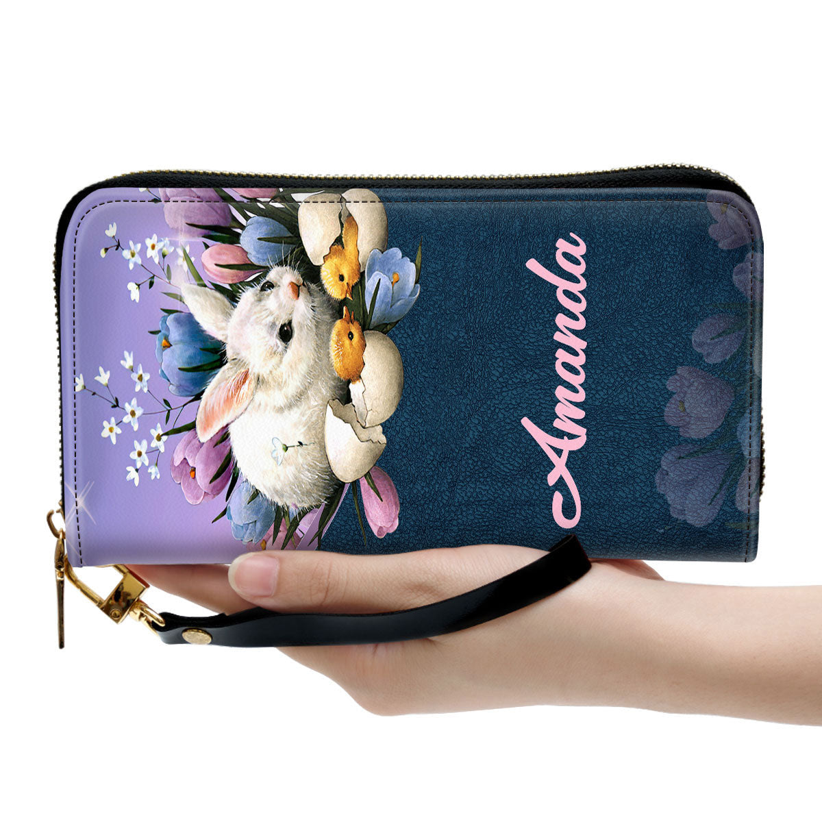 Rabbit May The Lord Make His Face Shine On You Clutch Purse For Women - Personalized Name - Christian Gifts For Women