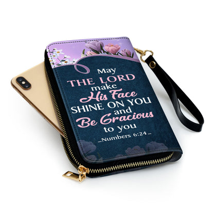 Rabbit May The Lord Make His Face Shine On You Clutch Purse For Women - Personalized Name - Christian Gifts For Women
