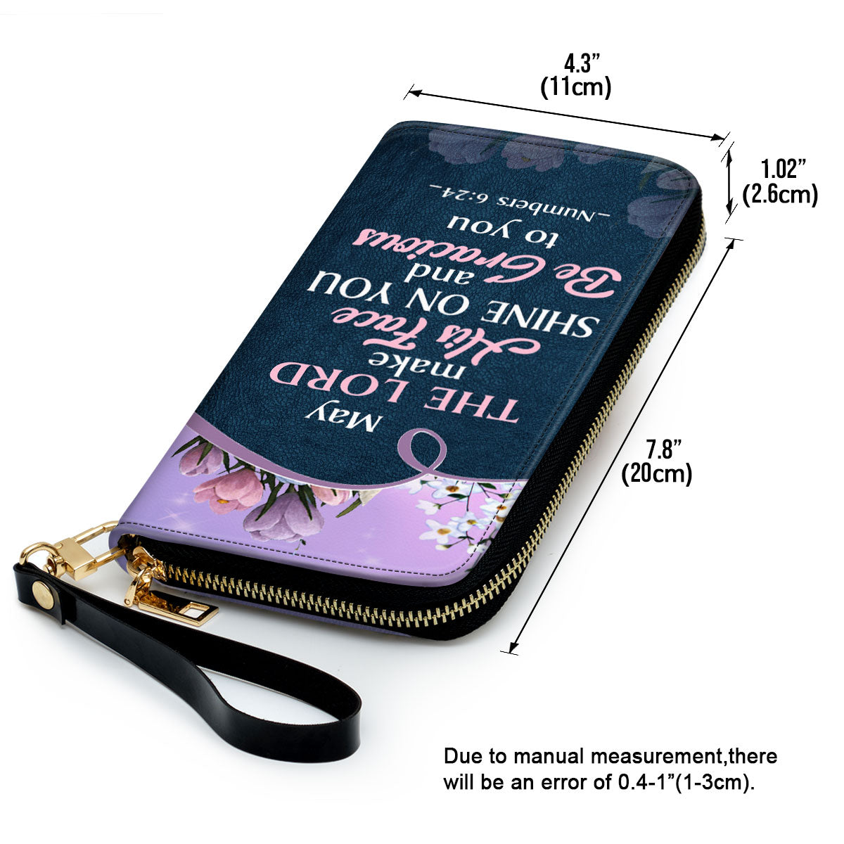 Rabbit May The Lord Make His Face Shine On You Clutch Purse For Women - Personalized Name - Christian Gifts For Women