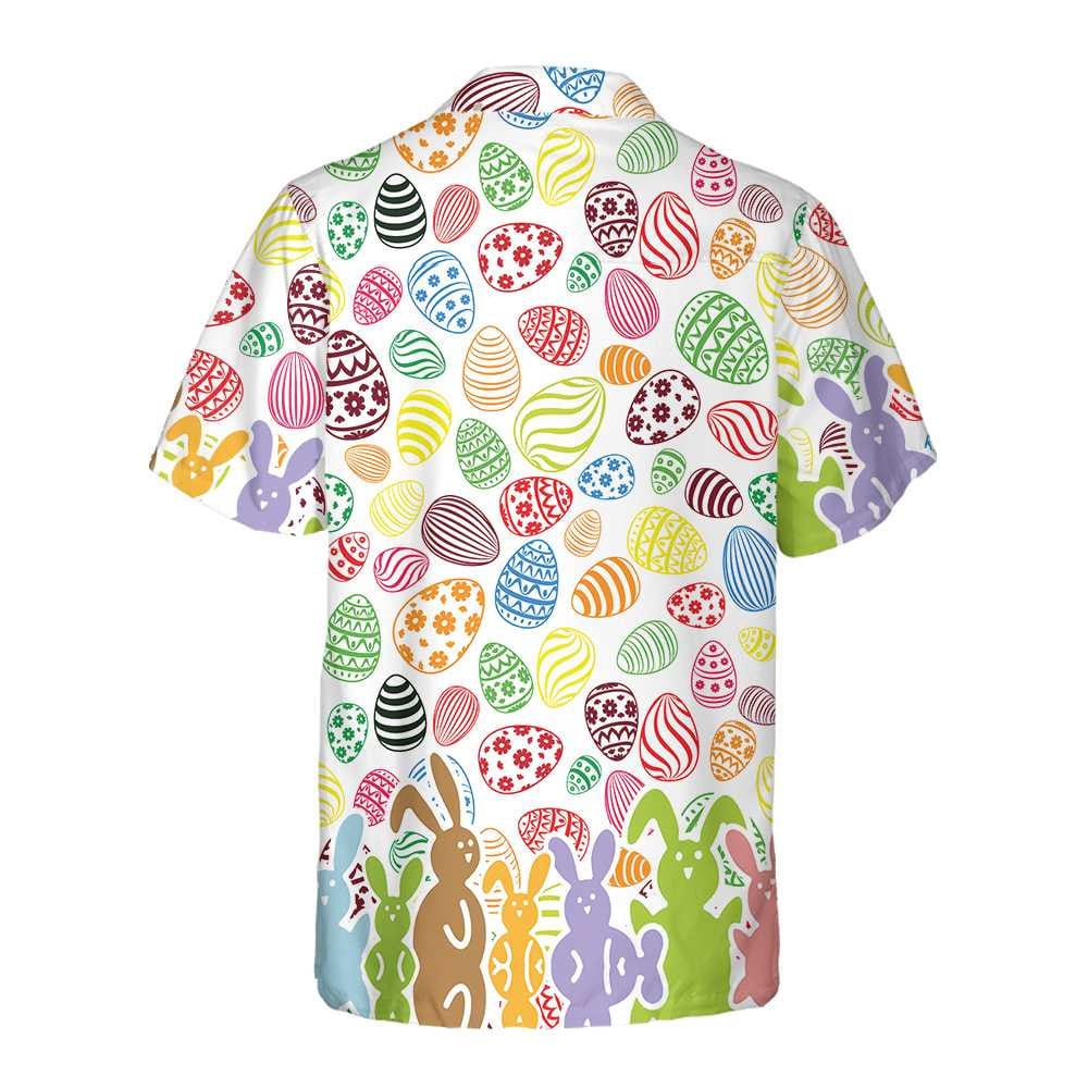 Rabbits And Easter Eggs Seamless Pattern Hawaiian Shirt - Easter Hawaiian Shirts For Men & Women