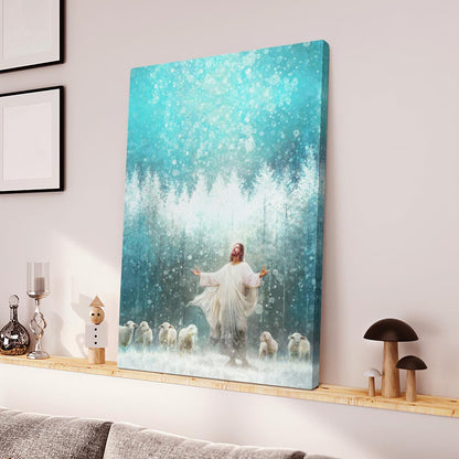 Radiance Jesus And Snow Canvas - Jesus Canvas - Christian Wall Art Poster