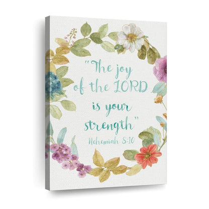 Rainbow Seeds Proverb The Joy Of The Lord Is Your Strength Wall Art Canvas - Canvas Religious Wall Art - Christian Wall Decor Living Room