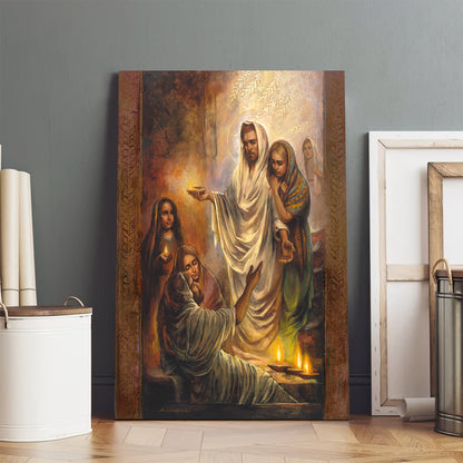 Raising Lazarus Canvas Wall Art - Jesus Canvas Pictures - Christian Canvas Wall Art