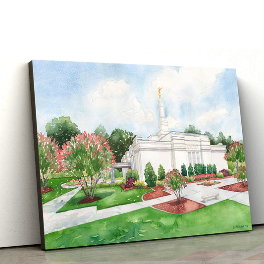 Raleigh Temple Canvas Wall Art - Jesus Christ Picture - Canvas Christian Wall Art