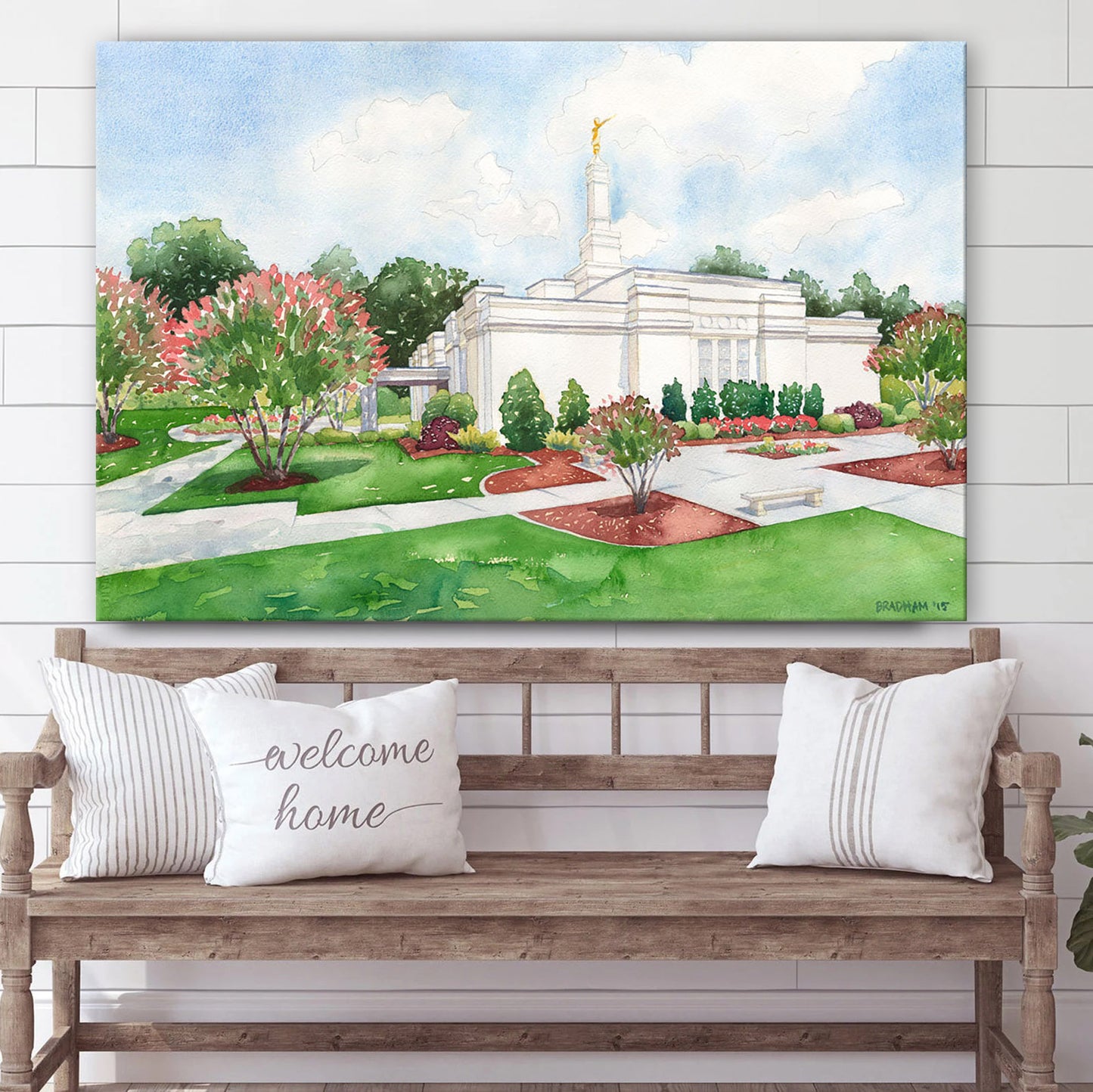 Raleigh Temple Canvas Wall Art - Jesus Christ Picture - Canvas Christian Wall Art