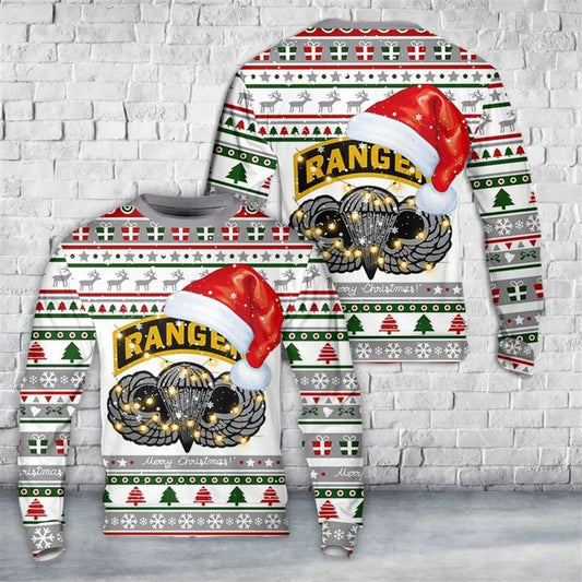 Ranger Tab With Wings Ugly Christmas Sweater For Men And Women, Best Gift For Christmas, The Beautiful Winter Christmas Outfit