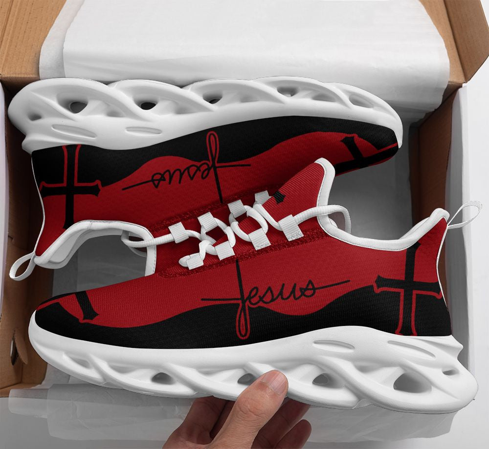 Red Jesus Yezy Running Sneakers 1 Max Soul Shoes - Christian Shoes For Men And Women