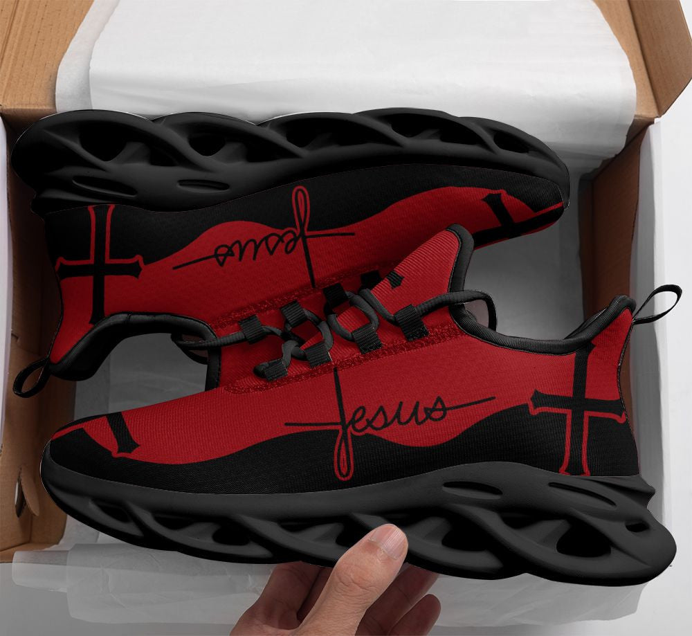 Red Jesus Yezy Running Sneakers 1 Max Soul Shoes - Christian Shoes For Men And Women