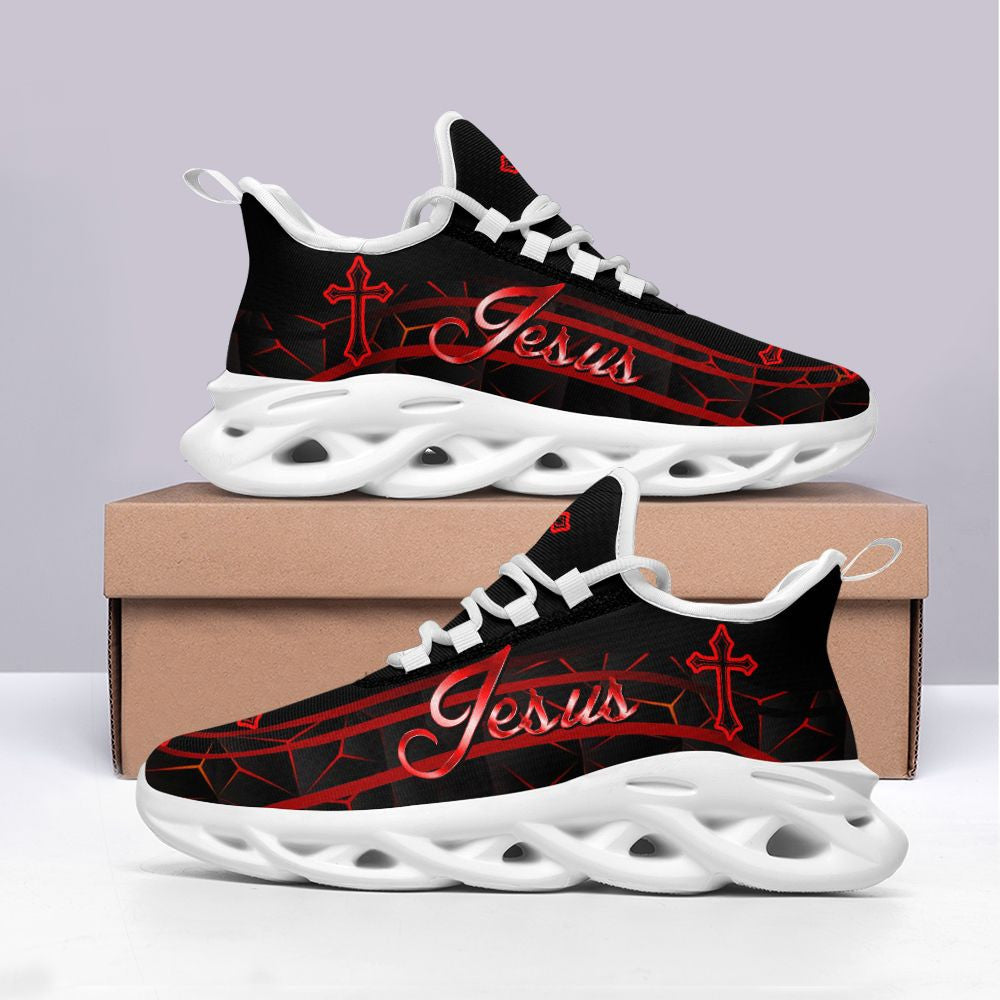 Red Jesus Yezy Running Sneakers Max Soul Shoes - Christian Shoes For Men And Women