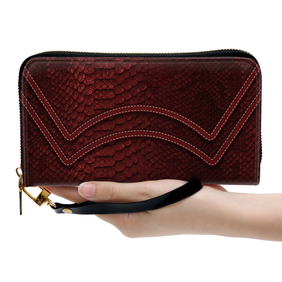 Red Snake Skin Clutch Purse For Women - Personalized Name - Christian Gifts For Women
