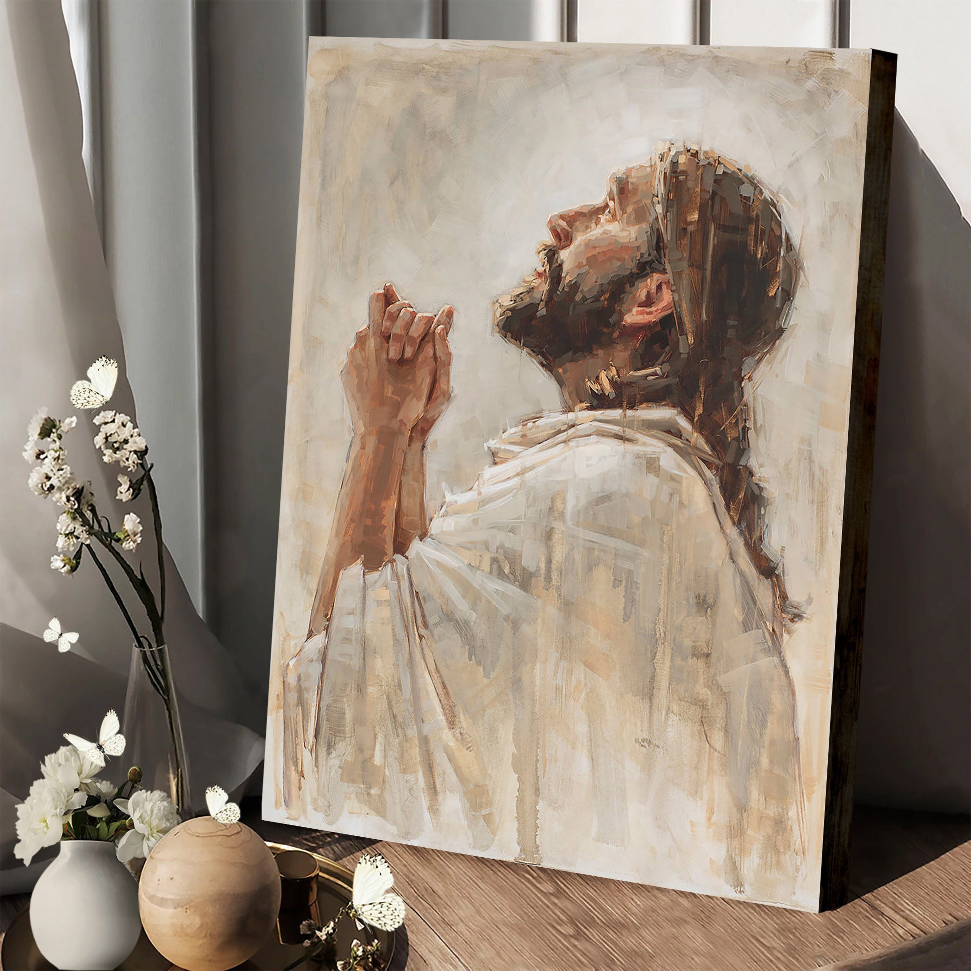 Redeeming Light Canvas Wall Art - Jesus Picture - Jesus Portrait Canvas