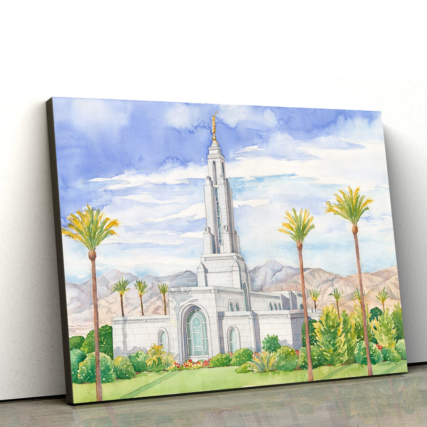 Redlands Temple Canvas Wall Art - Jesus Christ Picture - Canvas Christian Wall Art