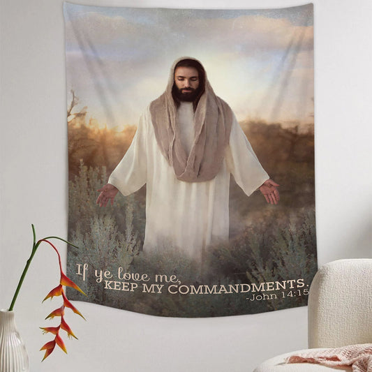 Refuge 1 Tapestry - Jesus Picture - Religious Tapestry - Christian Tapestry Wall Hangings